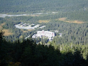 View of Alyeska Hotel from the trail